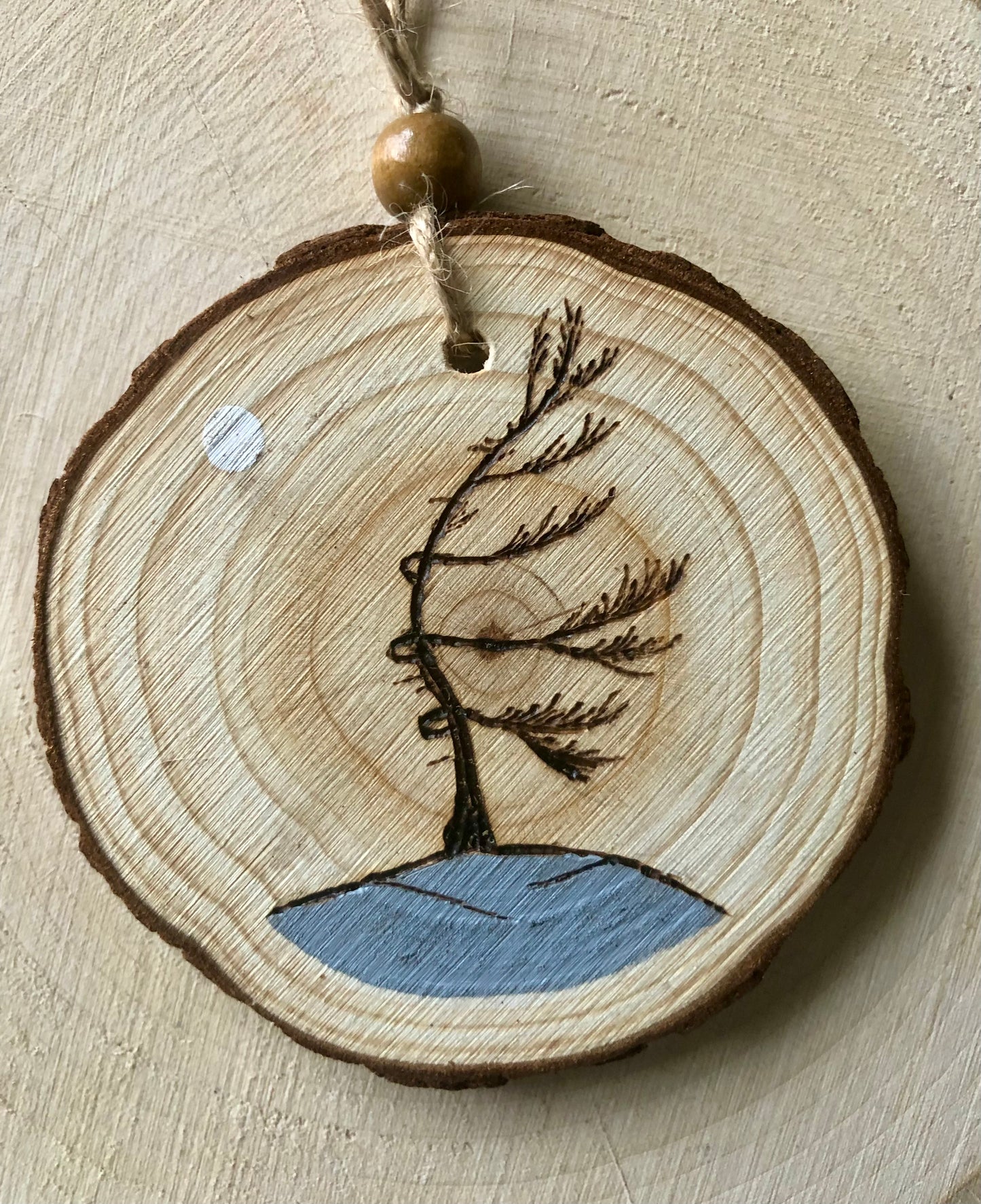 Wood burned and hand painted gift tags / tree ornaments