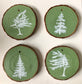 Hand painted wood slice gift tags / tree ornaments