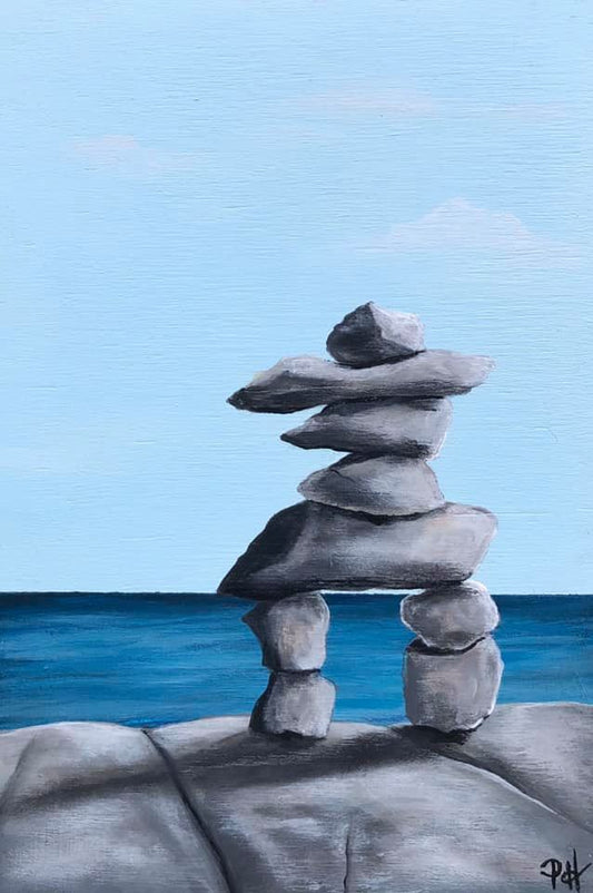 Inukshuk mini painting