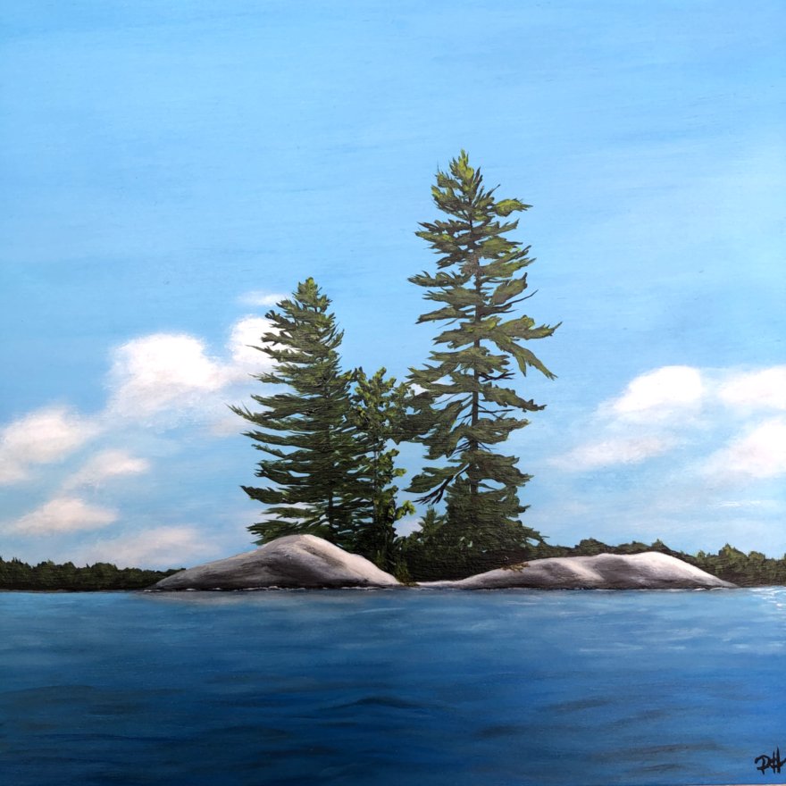 Lake Days mini painting