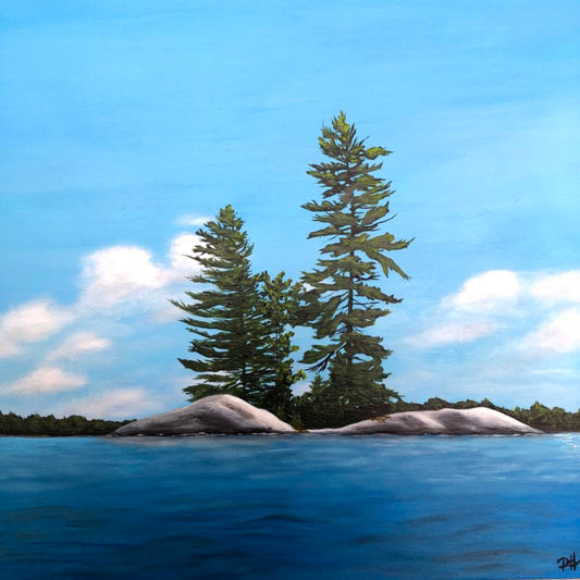 Lake Days mini painting